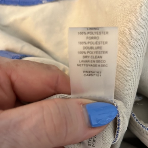 Vince Camuto Dress Off Shoulder Lace Periwinkle Blue Size 6 Pencil Skirt - Picture 13 of 16